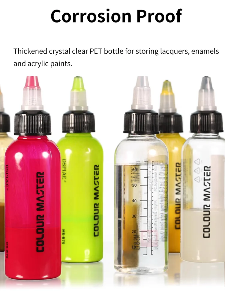 DSPIAE MS-B75 PET Model DIY Coloring Special Pointed Paint Bottle 75ml
