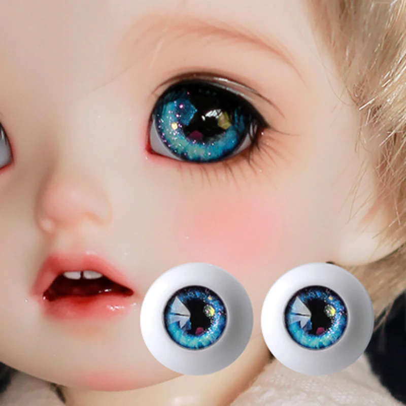 Doll Eyes Adollya Doll Accessories 3D Eyeballs 10mm 12mm 14mm 16mm 18mm for 1/12 1/8 1/6 1/4 1/3 Dolls