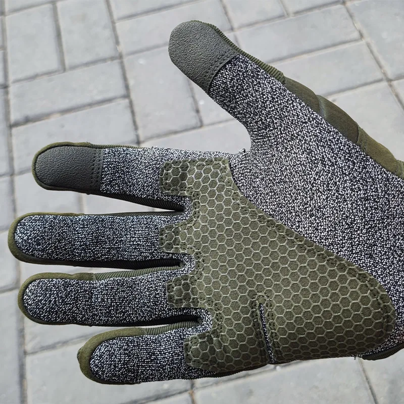 Level 5 Protective Gloves Anti-Cut Anti-Static Touch Screen Compatible Gloves Green Steel Wire, Metal Mesh Safety Cut-Resistant