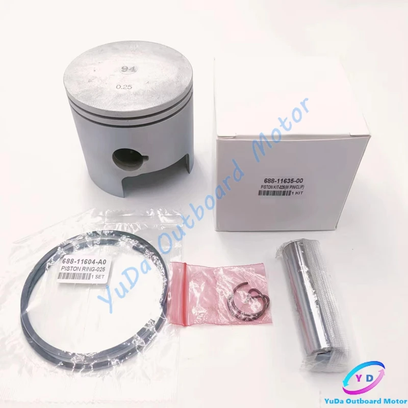 688-11635 Piston Kit Std With Rings +0.25MM Replace For Yamaha Parsun 85HP 688-11635-00 Diameter 82.25MM Boat Motor for hyundai veracruz hoop gear car side door rear view mirror folding motor inner iron rings cars parts dropshipping center