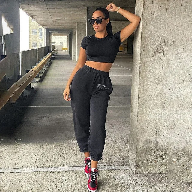 Fashion Women Letter Print Baggy 