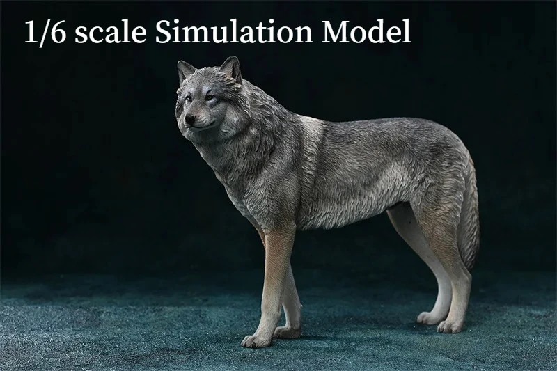 JXK194 1/6 Maßstab Simuliertes Harz-Wildtier-Spielzeug Weißer Wolf Arktischer Wolf Modell für 12-Zoll-Actionfiguren-Körper-Dekoration – Detail 3