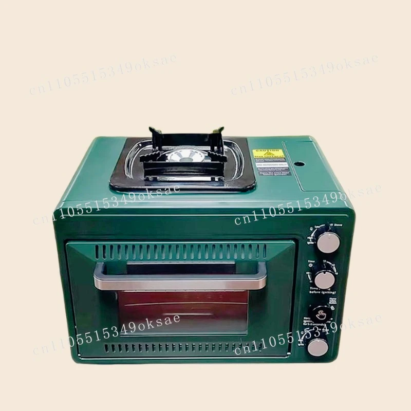 2025 new camping multi-function gas toaster oven with stove in