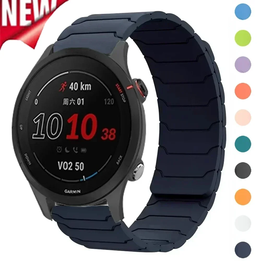 Magnetic Silicone Smartwatch Band with 22mm Strap