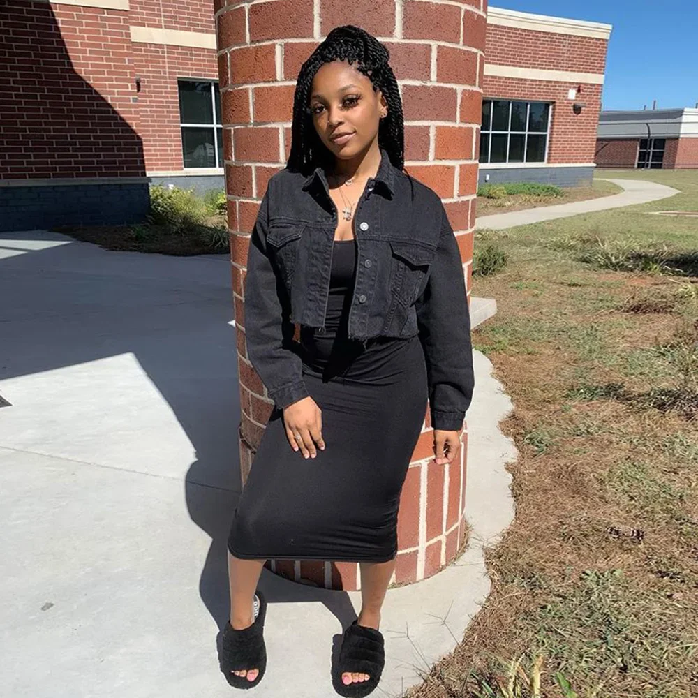 여성용 데님 크롭 재킷, 고딕 버튼 찢어진 카우보이 봄버 코트, 하라주쿠 빈티지 그린 블랙 긴팔 의류, 스트리트웨어