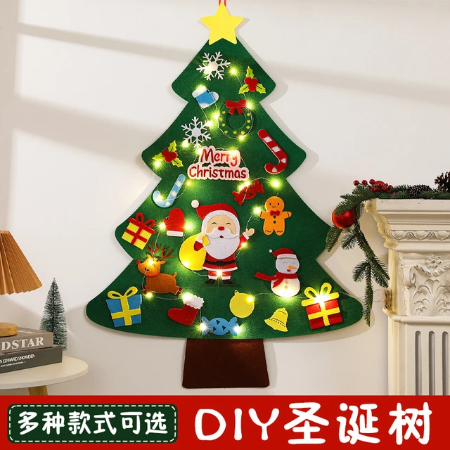 10Pcs Wood Christmas Tree Ornaments Props DIY Kids Painting Decor