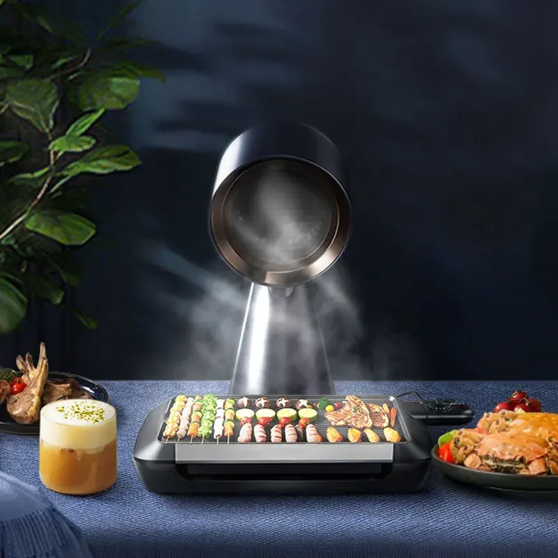 Small Desktop High Air Volume Range Hoods Barbecue Hot Pot Companion Portable Travel Mini Extractor Hood Kitchen Extractor