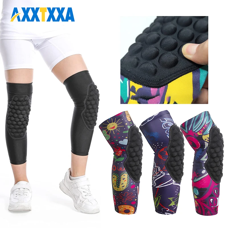 1Pcs Crashproof Knee Support Protective Honeycomb Sport Leg Knee Pads Gear Breathable  Knee Brace For Kids Child Sports Football