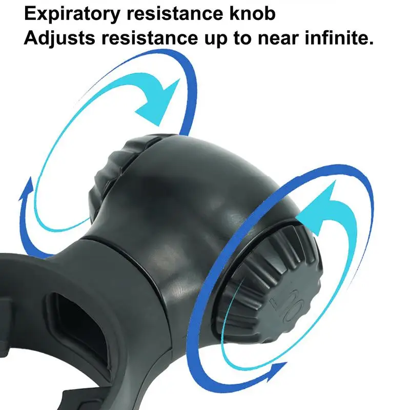 Deep Breathing Lung Exerciser Device Adjustable Portable Lung & Muscle Trainer Respiratory Training Device Adjustable Respirator