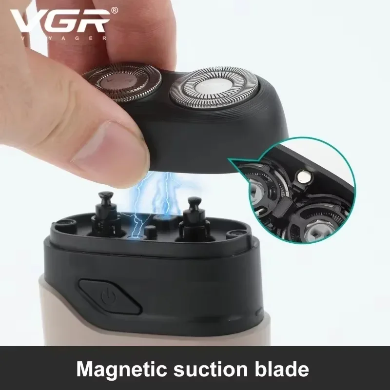 Men’s Waterproof Electric Shaver Beard Trimmer USB Rechargeable Fast Portable Washable for Home Travel Daily Use