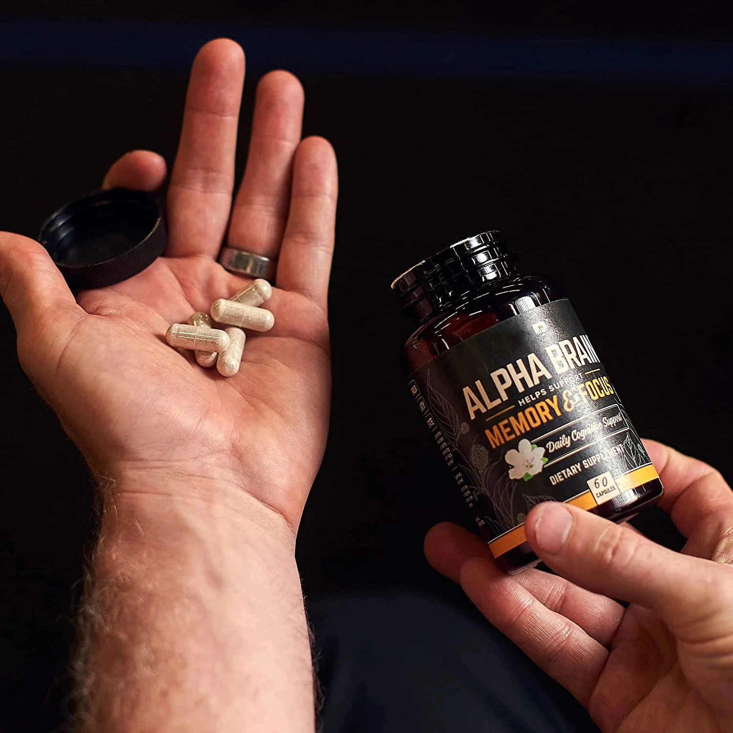 Alpha Brain Capsules Intelligence Capsule 60 Pcs Promotes Brain Supplementation Vegetarianism Help Support Menory nootropics supplement