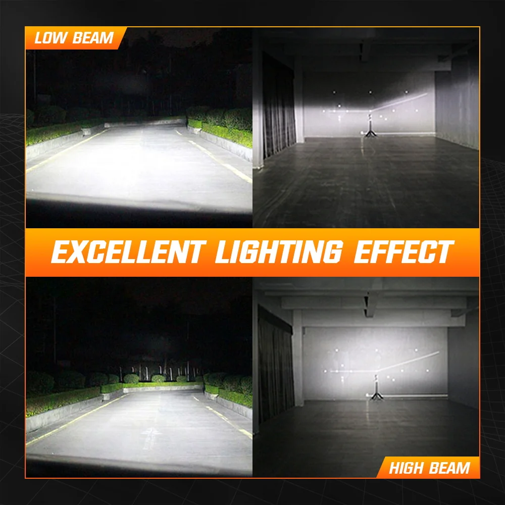 NIGHTEYE Car Led Headlight H7 H4 H11 9005 HB3 9006 HB4 35000LM 80W Canbus Free Super Bright Mini 1:1 Auto Headlamp