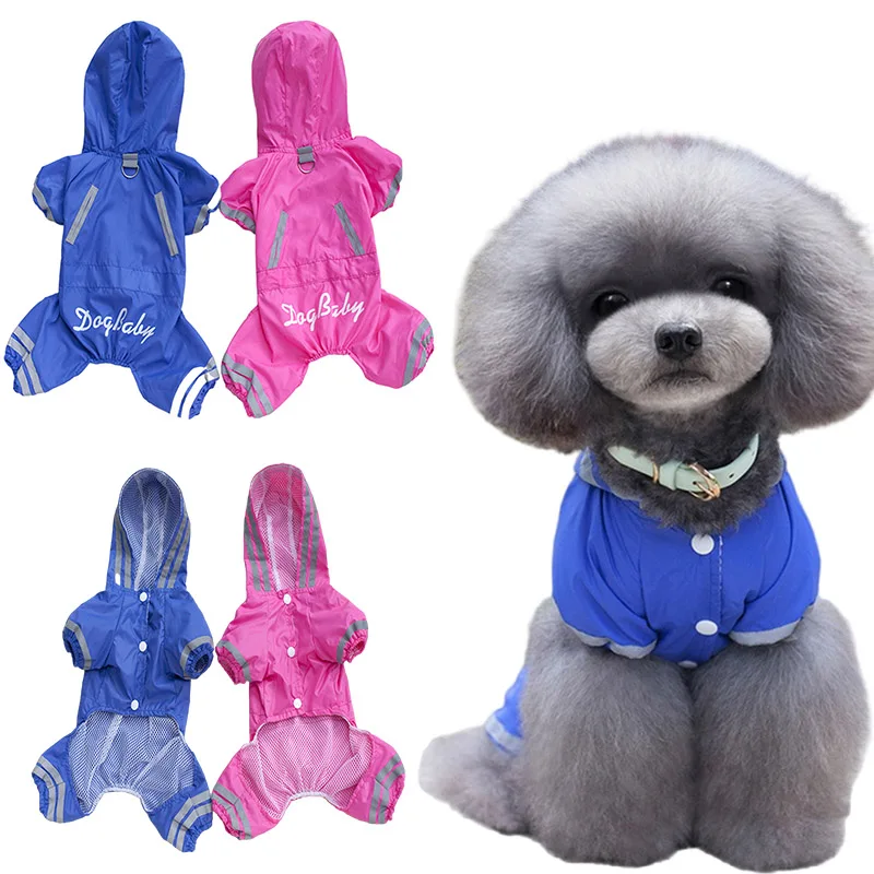 

Pet Raincoat Waterproof Coat Puppy Kitten Outdoor Jacket Clothing Chihuahua Bulldog Teddy Sun Protection Hooded Dog Cat Raincoat
