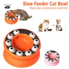 Multifunctiona Slow Feeder Cat Bowl Cats Puzzles Feeder Rotating Improve IQ Game juguetes para for Aid Pets Digestion And Mental