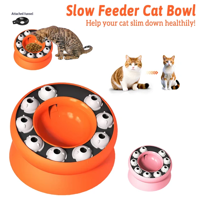 Multifunctiona Slow Feeder Cat Bowl Cats Puzzles Feeder Rotating Improve IQ Game juguetes para for Aid Pets Digestion And Mental Multifunctiona Slow Feeder Cat Bowl Cats Puzzles Feeder Rotating Improve IQ Game juguetes para for Aid Pets Digestion And Mental