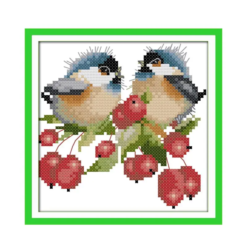 Cross Stitch Kit Cross Stitch Tools Chorus Line cross stitch kit animal birds 18ct 14ct 11ct white fabric cotton thread embroidery DIY handmade needlework cross stitch kit,cross stitch tools