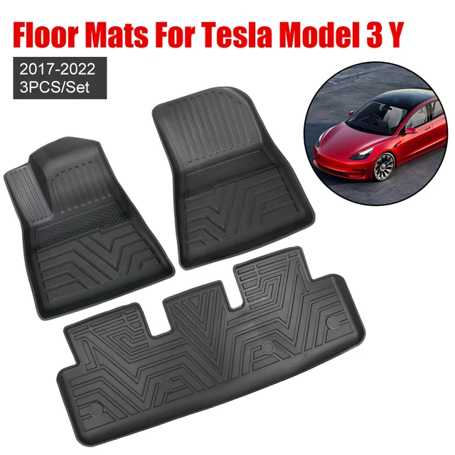 Housses de voiture pour Tesla modèle 3 Y, tapis de sol pour siège arrière,  Protection antidérapante