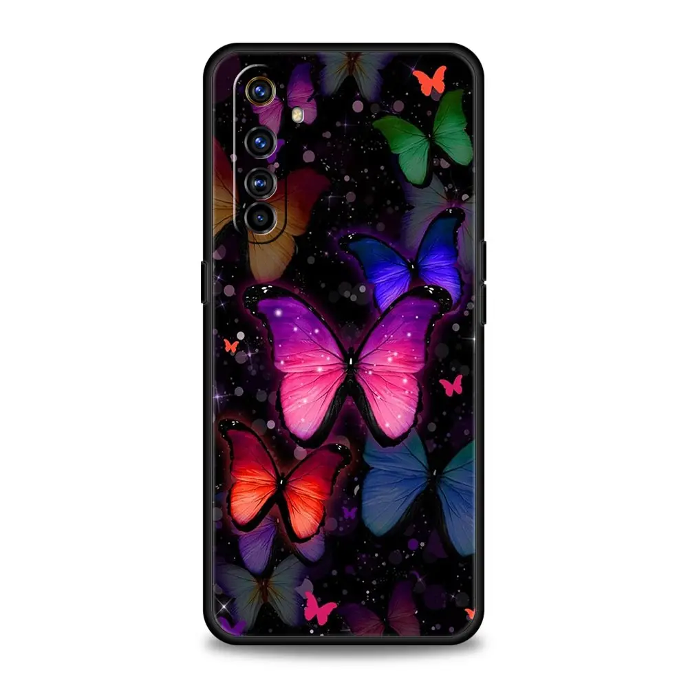 Butterfly Soft Silicone Black Phone Case Cover