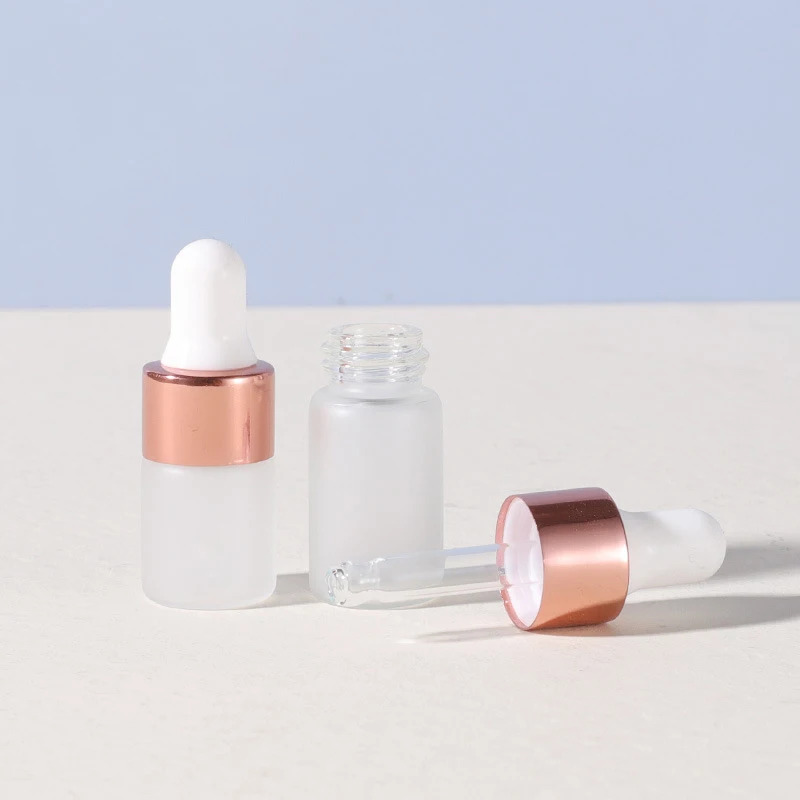 반투명 유리 스포이드 병, 빈 에센셜 오일 병, 피펫 향수 병, 항아리 바이알, 5 개, 1ml, 2ml, 3ml, 5ml