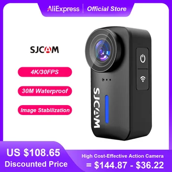 SJCAM C110+ 4K 30fps Action Camera 170 ° Obiettivo F1.8 ultra ampio 30 m impermeabile con custodia Giroscopio a sei assi anti-vibrazione