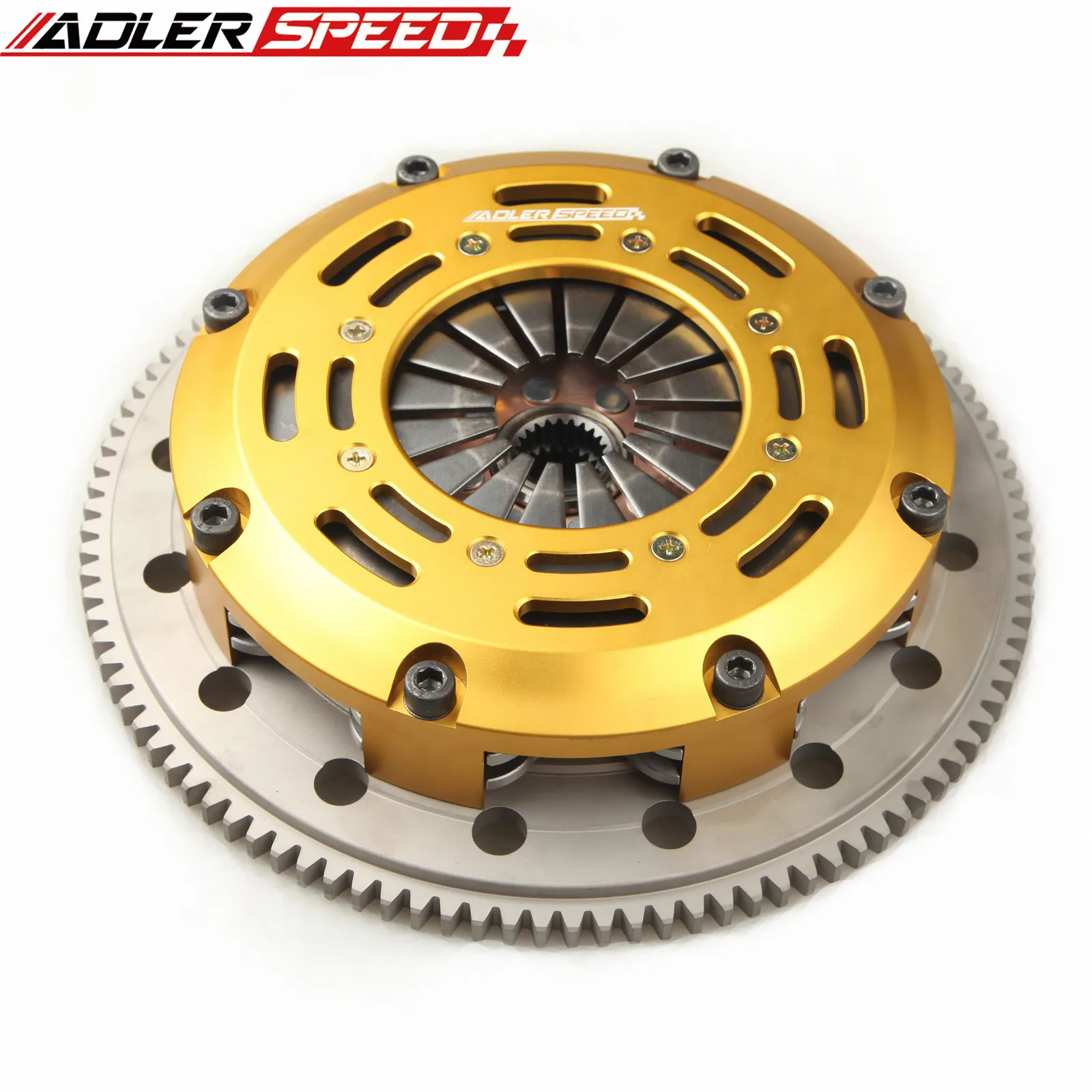 ADLERSPEED 7.25인치(185mm) 트윈 디스크 클러치 키트 (미쓰비시 이클립스 탈론 TSI 레이저 RS 4G63 6볼트 전용)