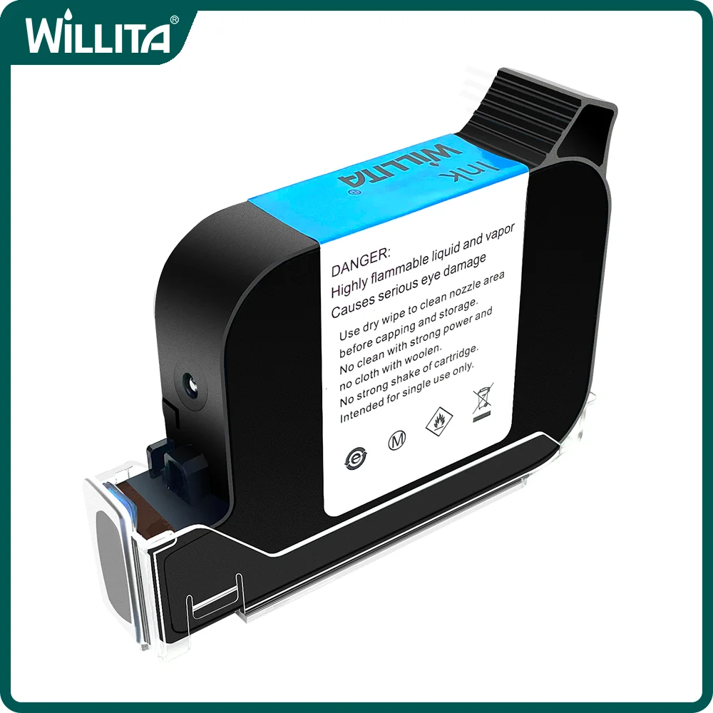 Cartucho de Tinta Handheld Seco Rápido Compatível 2588 Js12 2580 Cartucho Solvente de 12.7 mm Eco das Impressoras para Nenhumas Impressoras Cifradas