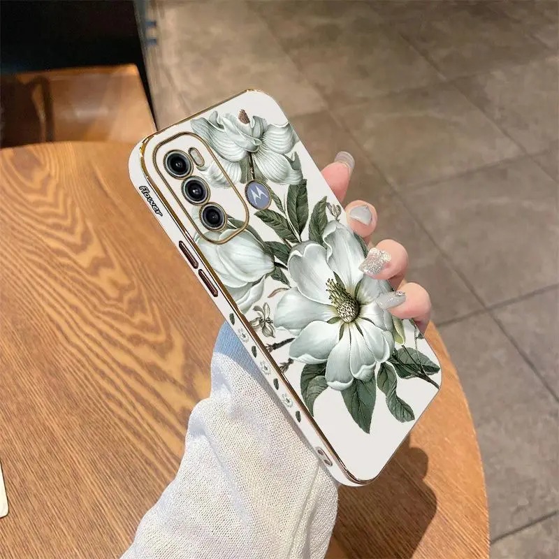 Blooming Jasmine Luxury Plating Phone Case Cover