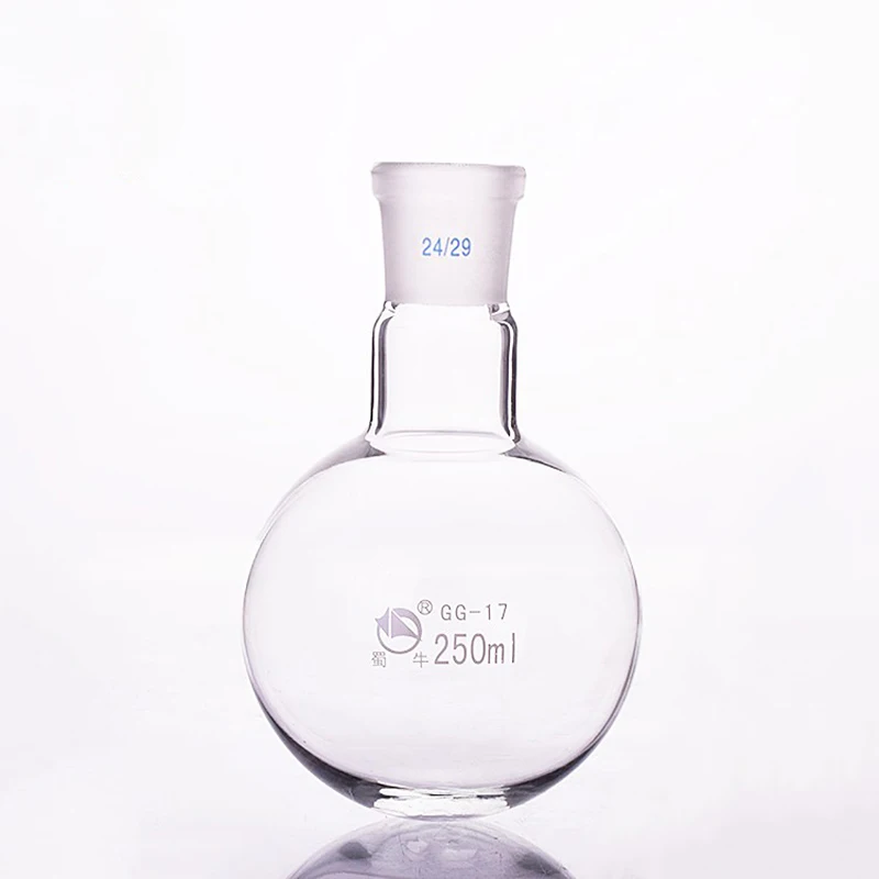 

SHUNIU Single standard mouth round-bottomed flask,Capacity 250mL and joint 24/29,Single neck round flask