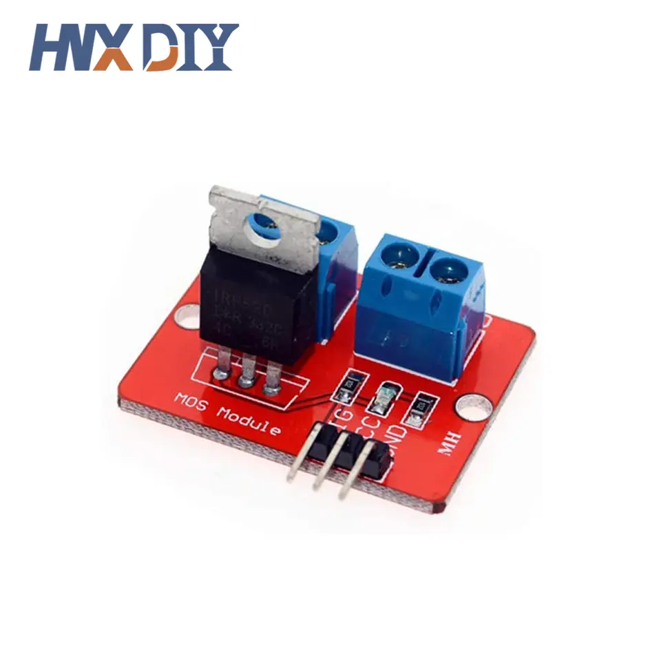 10pcs IRF520 MOS Driver Module PWM Dimmer 0-24V Top Mosfet Button IRF 520 For Arduino MCU ARM Raspberry pi image 2