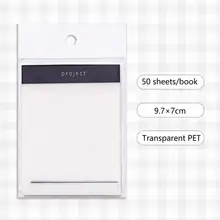 

50 Sheets Memo Pad Practical Scentless Strong Stickiness Rectangle Compact Notes Paper for Work Notes Paper Memo Paper