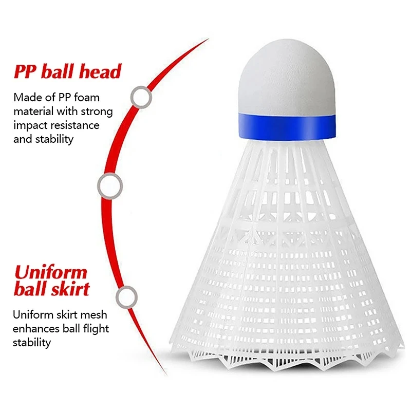 1PCS Indoor And Outdoor Sports Badminton Ball Plastic Badminton Ball Durable Yellow White Student Nylon Durable