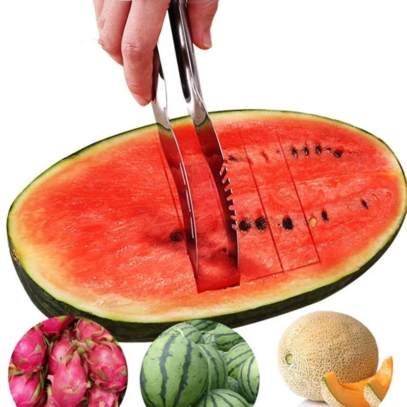 Fruit Slicer Watermelon Slicer Stainless Steel Windmill Watermelon Cutter Kitchen Fruit Slicer Cutter Tool Digger Fruit Divider