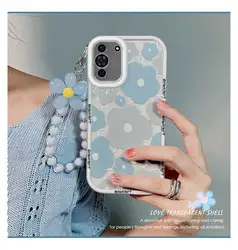 Pink Flower Colorful Bear Penda Phone Cover Case - Honor X7C 5G (1)