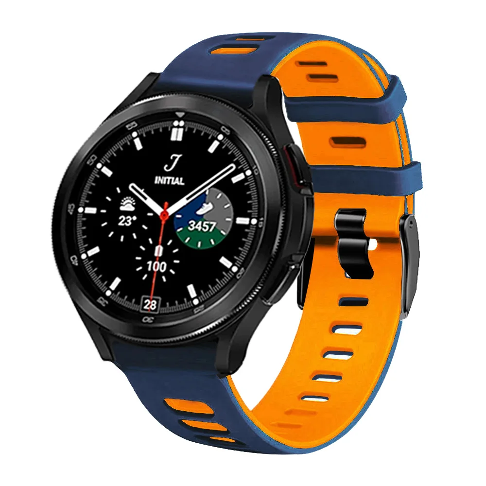 Silicone Smartwatch Bracelet - 20mm Adjustable Watchband Strap