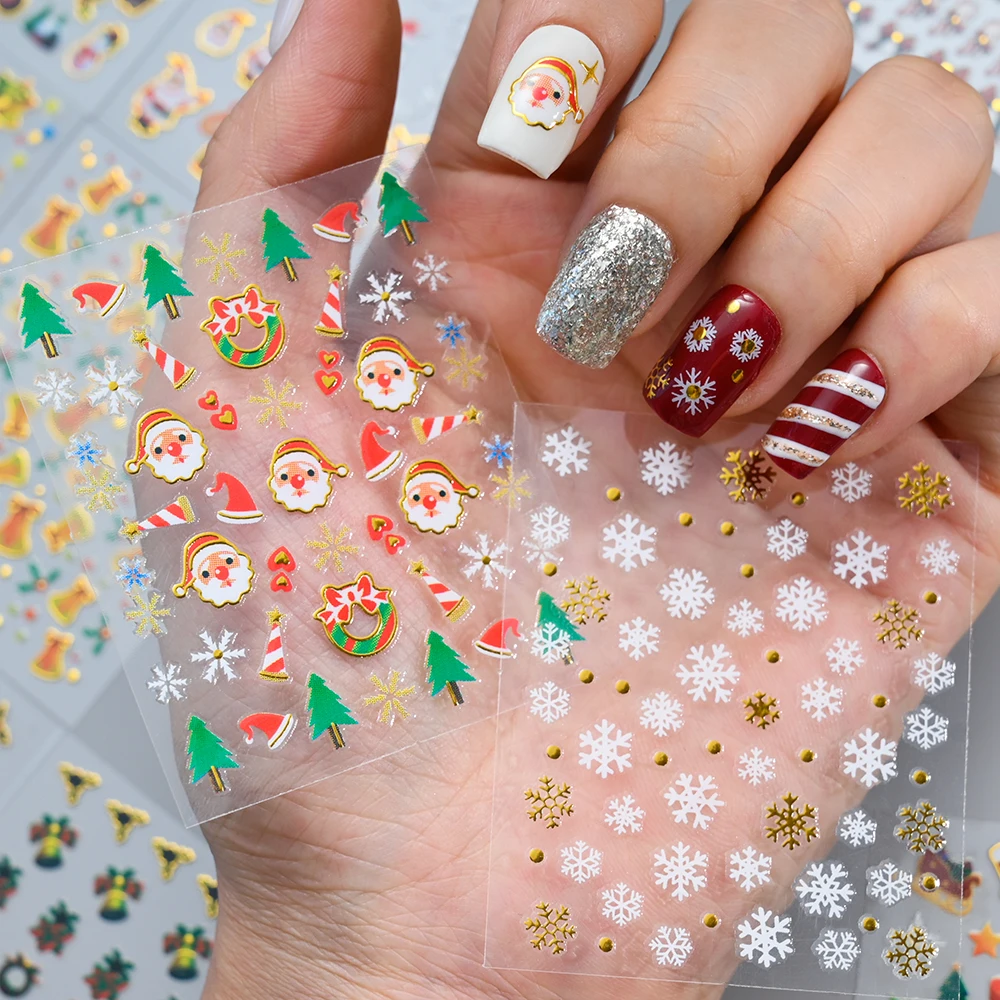 New Nail Stickers 3D Christmas Series - Nail Art Stickers, नेल स्टीकर -  TravelFreakGST, Pune | ID: 2851533686533