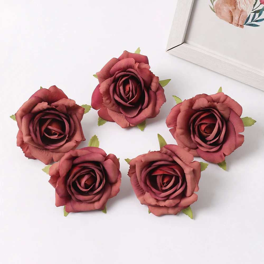 5/10pcs Rose künstliche Blume Seide Simulation Blumen Wohnzimmer Küche Dekoration Hochzeit Dekor DIY Handwerk Geschenk zubehör – Detail 4