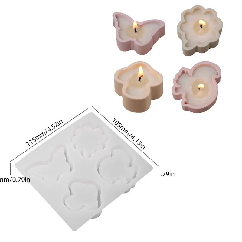 Tealight حامل شمعة كوب قالب من السيليكون الحب الفط...