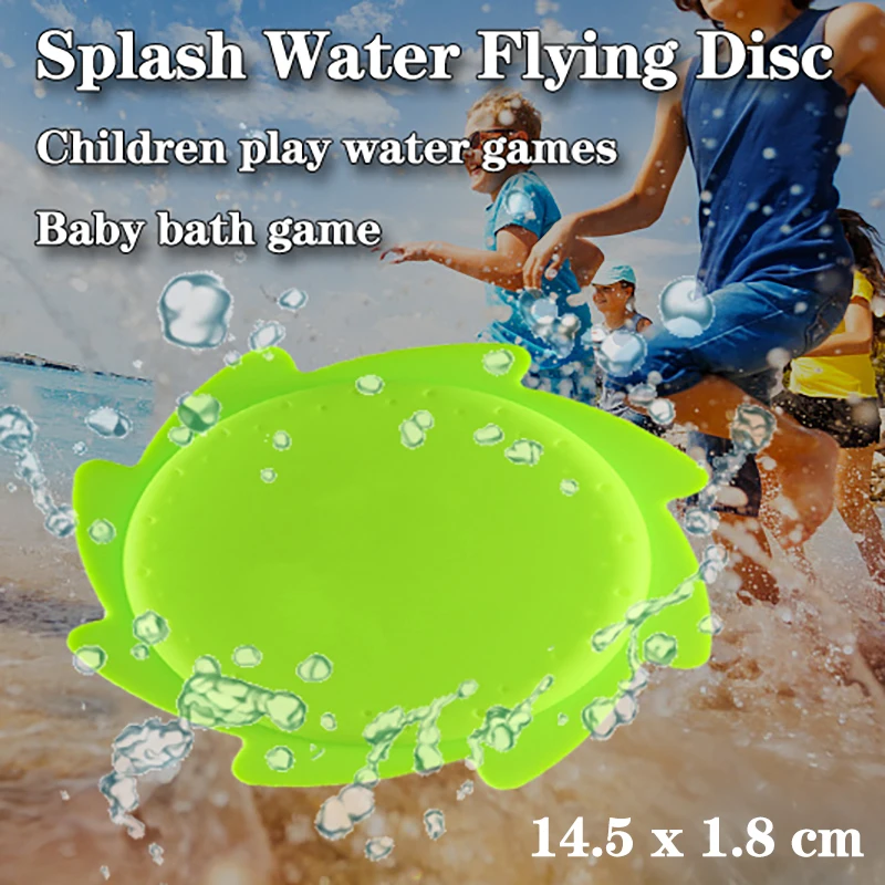 Water Splash Flying Disc Children Toys Swimming Pool Outdoor Sport Summer Beach Party Games Silicone Flying Ring Kids Bath Toys 2