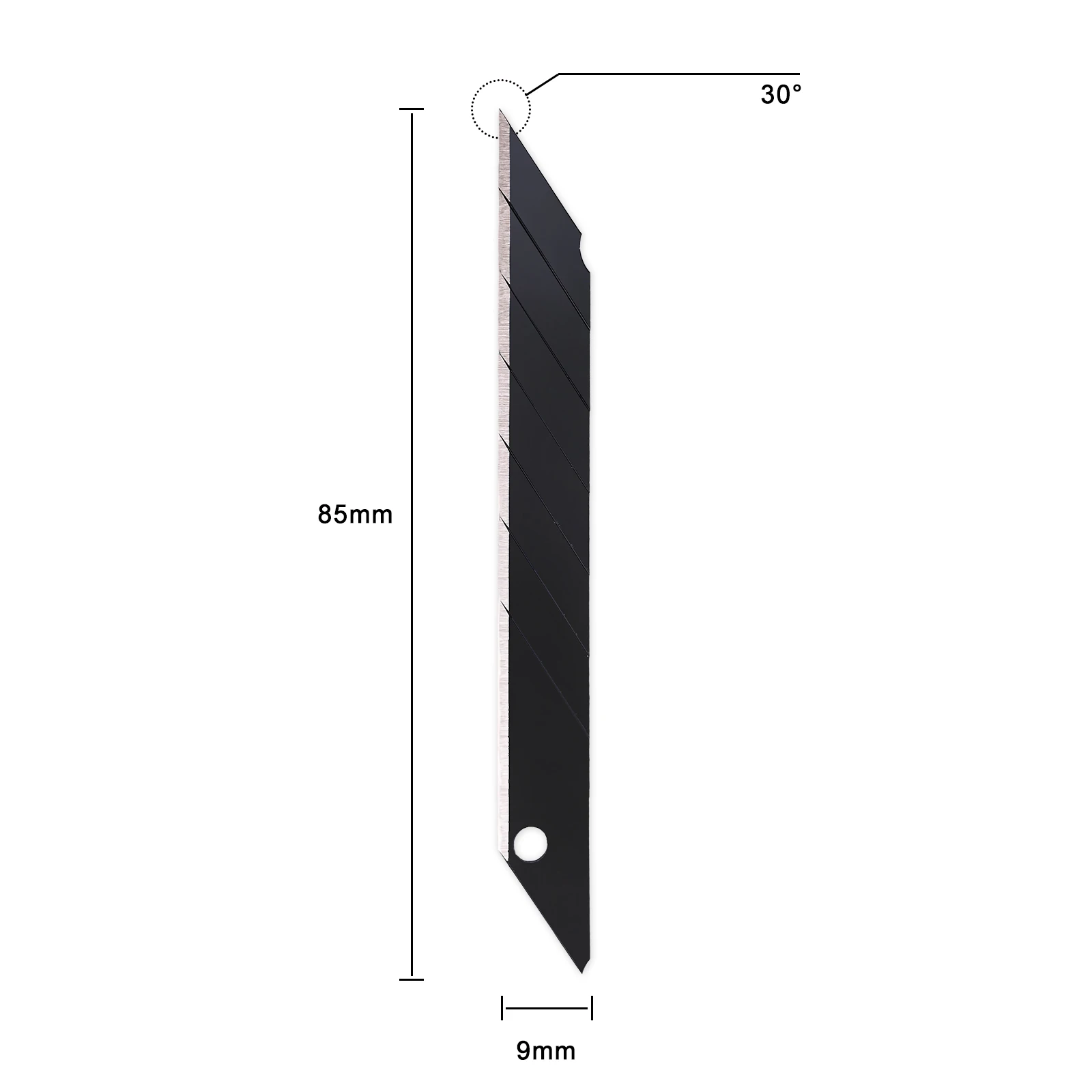 Black Carbon Steel Replaceable Blades Window Film Tint Car Decals Sticker Cutting Tools 30 Degree Art Knife Spare Blade FOSHIO