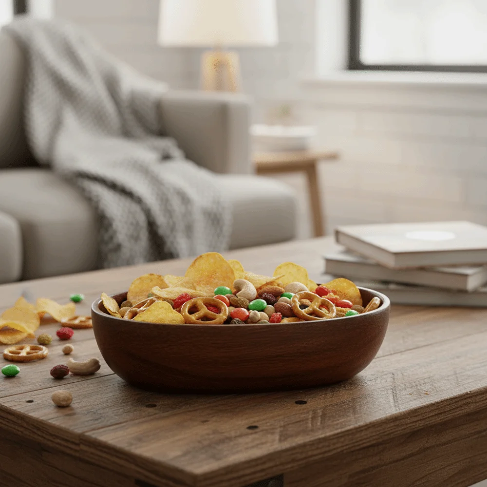 Multifunctional Japanese Style Boat-shaped Bowl Natural Durable Salad Bowl Handcrafted Wood Tray Wedding Reception