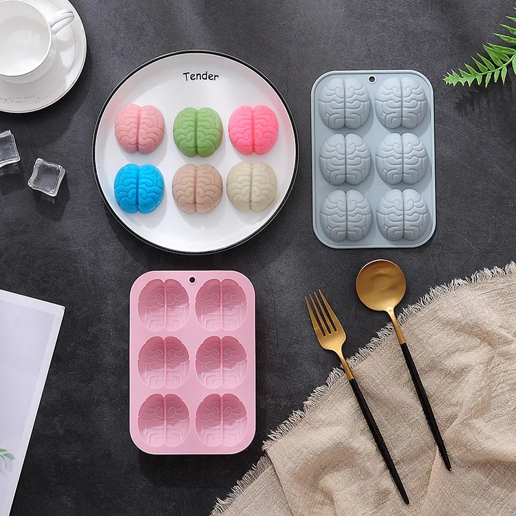 6 Even Brain Modeling Silicone Mold Handmade Soap Mold Soap Making Supplies Ice Mold