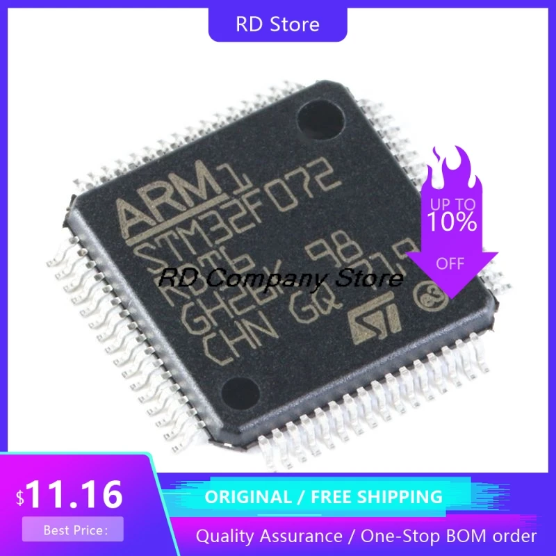 

5-10Pcs/Lot Original Genuine STM32F072RBT6 STM32F072 RBT6 Package LQFP-64 ARM Cortex-M0 32-Bit Microcontroller-MCU