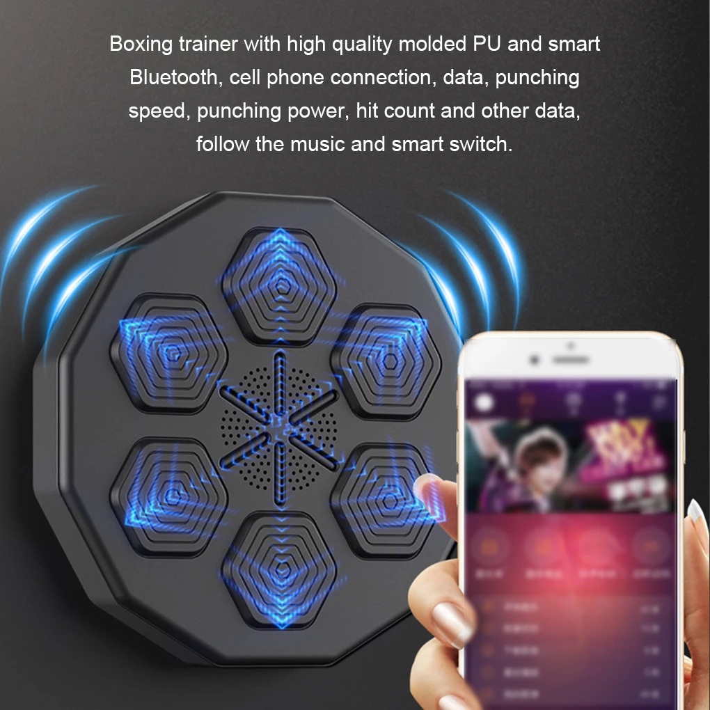 

Smart Electronic Wall Target Fun LED Sandbag Relaxing Hanging Music Boxing Equipment Trainer Kids Adults Youth Accessories