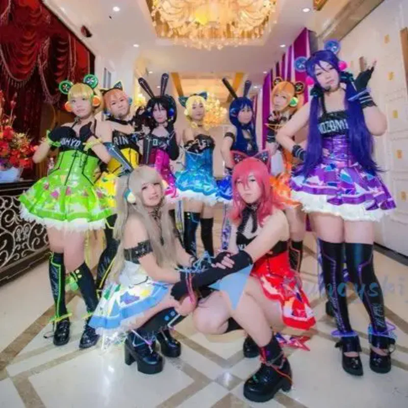 

Lovelive Maki Nishikino мини-Кодори светодиодная Фея Idolized горничная униформа Пробуждение любви в Интернете Хэллоуин Косплей Костюм для женщин