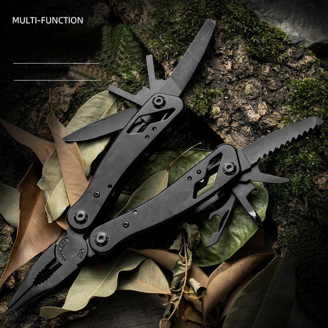 Stainless steel multi-function pliers outdoor mini folding pliers emergency tool pliers EDC Multifunction Military Tactical