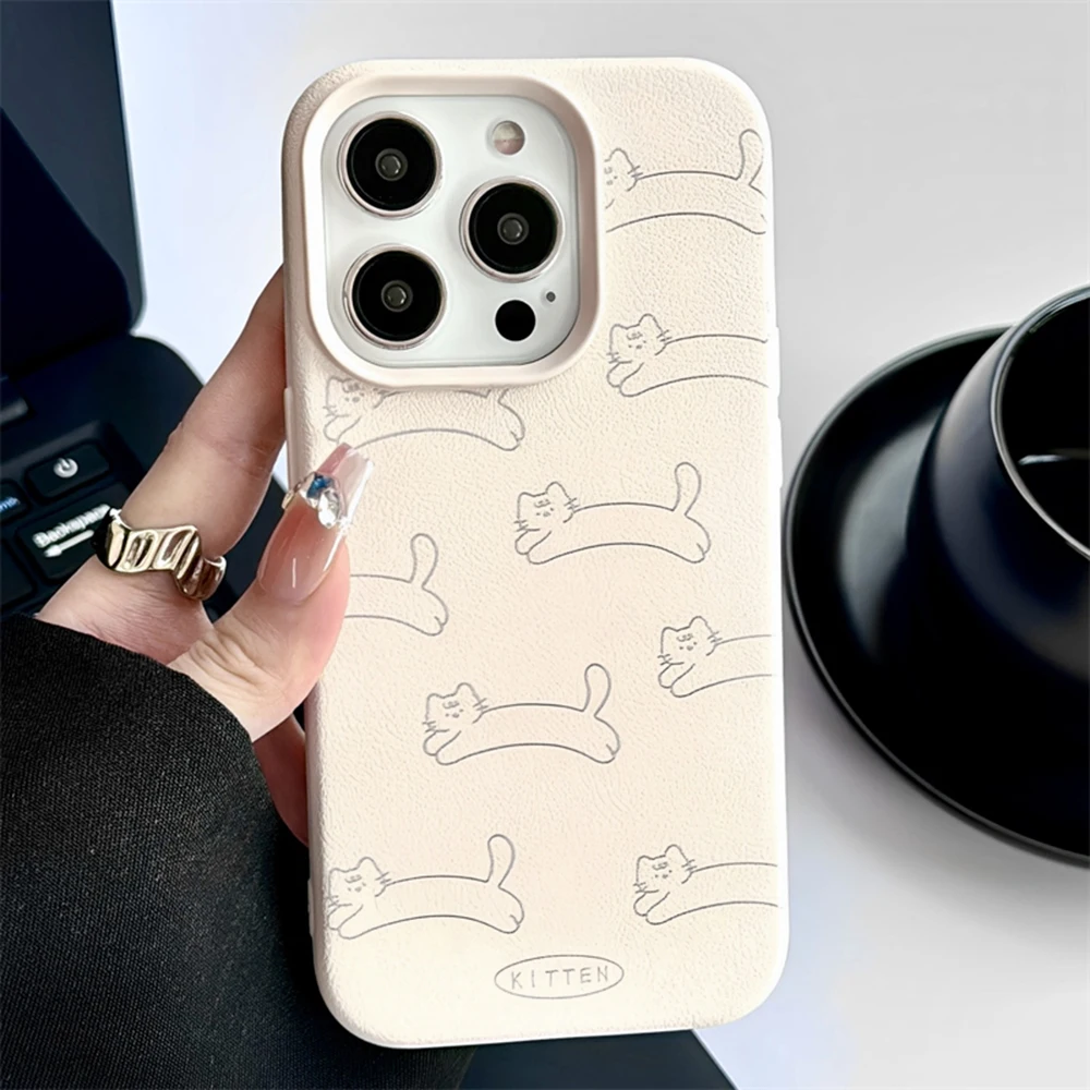 Luxury PU Leather Cute Sausage Dog Phone Case Cover