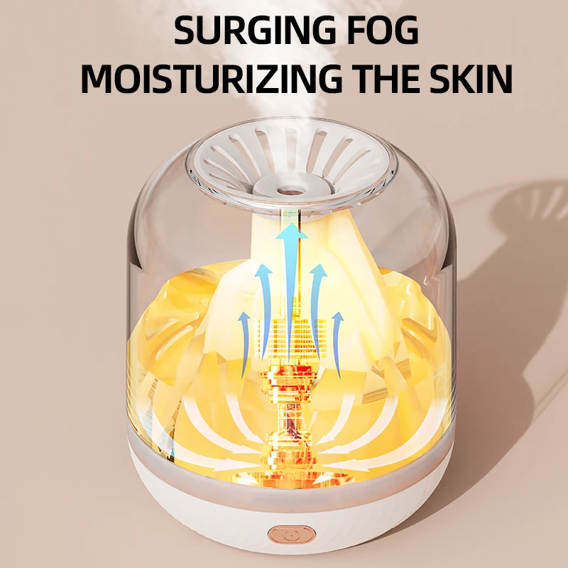 Creative 900ml Volcano Spray humidifier Large Capacity Essential Oils Diffuser Flame  humidifier Home Intelligent Atomizer Table 4