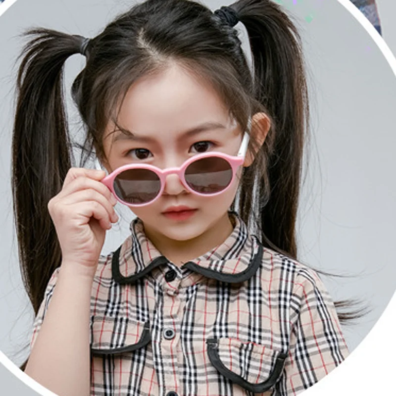 Children's Sunglasses Round Frame UV Resistant Safe Soft Trend Eyewear for Boys and Girls kids sunglasses,children sunglasses