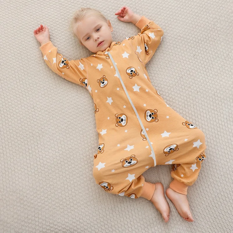 Cotton Sleeping Bag Baby Sack Cartoon Sleepwear Jumpsuit for Girl Boy Children 6M-6T