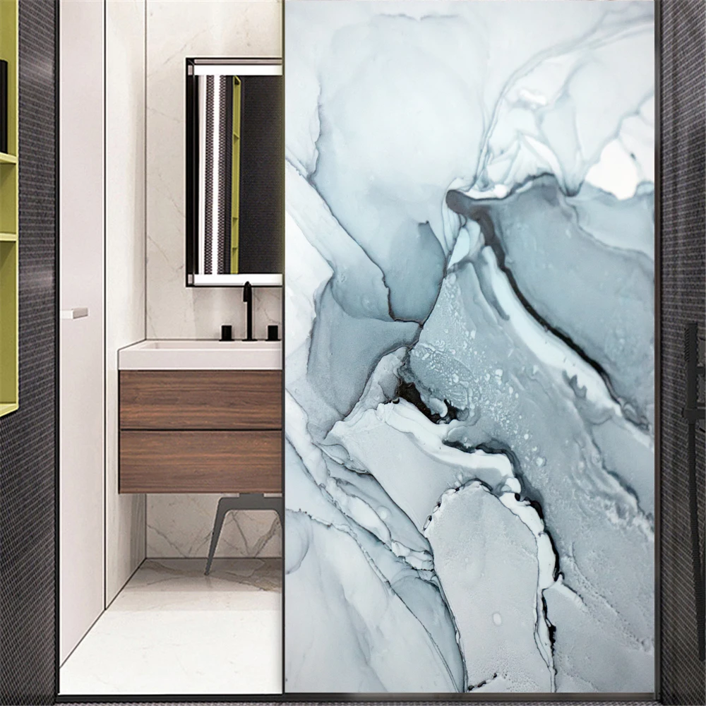 

Privacy Window Film Marble Background Decorative Glass Covering No-Glue 01Static Cling Frosted Window Stickers Window Tint 01Q
